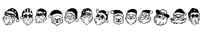 Santa Face Font UPPERCASE