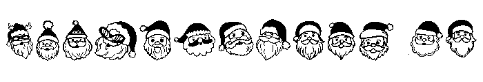 Santa Face Font UPPERCASE