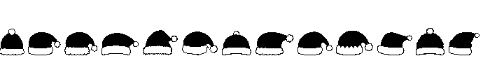 Santa Hat Regular Font UPPERCASE