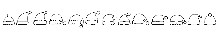 Santa Hat Regular Font LOWERCASE