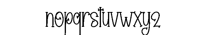 Santa Natural Font LOWERCASE