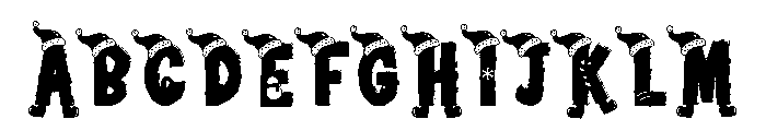 Santa Red 1 Font UPPERCASE