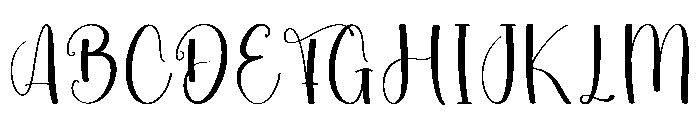 Santaboy Handwriting Font UPPERCASE