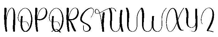 Santaboy Handwriting Font UPPERCASE