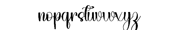 Santaboy Handwriting Font LOWERCASE