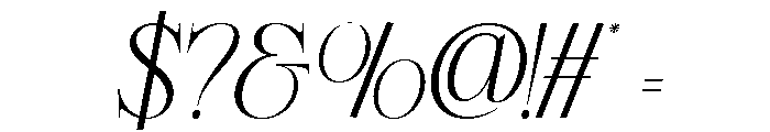 Santamas Oblique Font OTHER CHARS