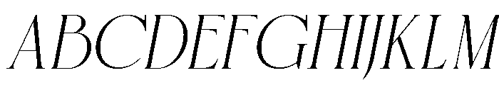 Santamas Oblique Font UPPERCASE