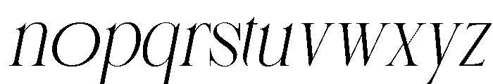 Santamas Oblique Font LOWERCASE