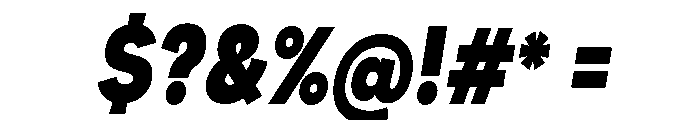 Santhor Black Condensed Slant Font OTHER CHARS