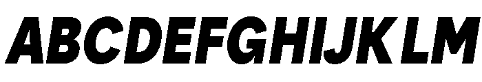 Santhor Black Condensed Slant Font UPPERCASE