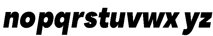 Santhor Black Condensed Slant Font LOWERCASE