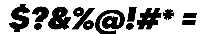 Santhor Black Expanded Slant Font OTHER CHARS