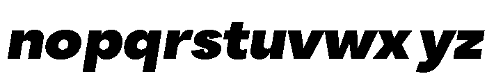 Santhor Black Expanded Slant Font LOWERCASE