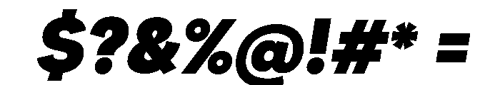 Santhor Black SemExp Slant Font OTHER CHARS
