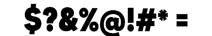 Santhor Black Semi Condensed Font OTHER CHARS