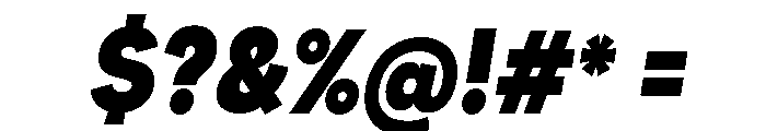 Santhor Black SemiCond Slant Font OTHER CHARS