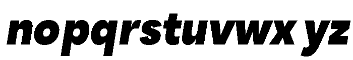 Santhor Black SemiCond Slant Font LOWERCASE