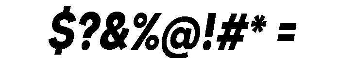 Santhor Bold Condensed Slant Font OTHER CHARS