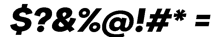 Santhor Bold Expanded Slant Font OTHER CHARS