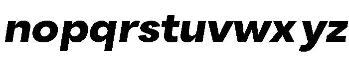 Santhor Bold Expanded Slant Font LOWERCASE