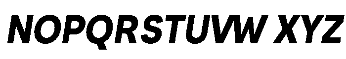 Santhor Bold SemiCond Slant Font UPPERCASE