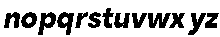 Santhor Bold SemiCond Slant Font LOWERCASE
