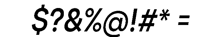 Santhor Condensed Slant Font OTHER CHARS