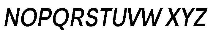 Santhor Condensed Slant Font UPPERCASE