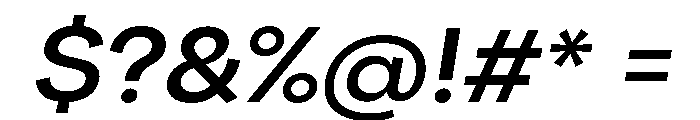 Santhor Expanded Slant Font OTHER CHARS