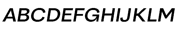 Santhor Expanded Slant Font UPPERCASE