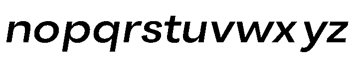 Santhor Expanded Slant Font LOWERCASE