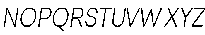 Santhor ExtLt Cond Slant Font UPPERCASE