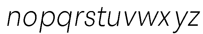 Santhor ExtLt Cond Slant Font LOWERCASE
