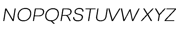 Santhor ExtLt Exp Slant Font UPPERCASE