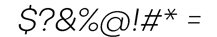 Santhor ExtLt SemExp Slant Font OTHER CHARS