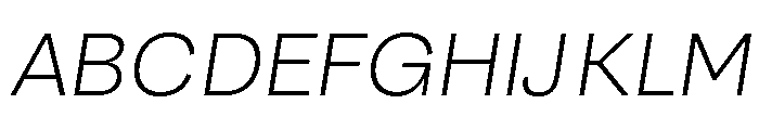 Santhor ExtLt SemExp Slant Font UPPERCASE
