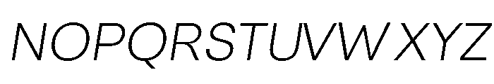 Santhor ExtLt SemExp Slant Font UPPERCASE