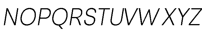 Santhor ExtLt SemiCond Slant Font UPPERCASE