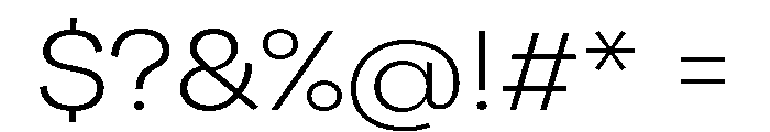 Santhor Extra Light Expanded Font OTHER CHARS