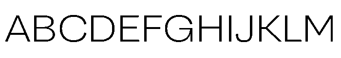 Santhor Extra Light Expanded Font UPPERCASE