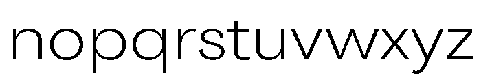 Santhor Extra Light Expanded Font LOWERCASE