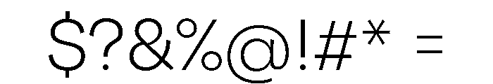 Santhor Extra Light Font OTHER CHARS