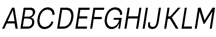 Santhor Light Condensed Slant Font UPPERCASE