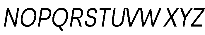 Santhor Light Condensed Slant Font UPPERCASE