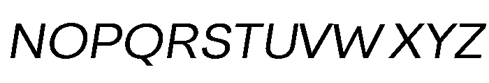 Santhor Light Expanded Slant Font UPPERCASE