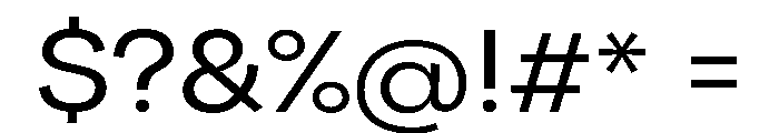 Santhor Light Expanded Font OTHER CHARS