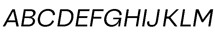 Santhor Light SemExp Slant Font UPPERCASE