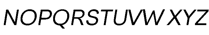 Santhor Light SemExp Slant Font UPPERCASE