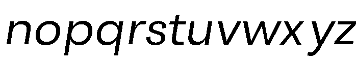 Santhor Light SemExp Slant Font LOWERCASE