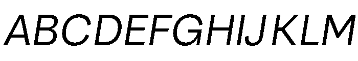 Santhor Light Slant Font UPPERCASE